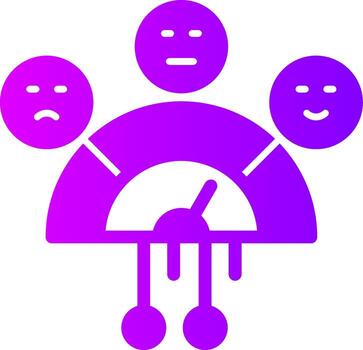 sentimiento análisis sólido multi degradado icono vector