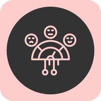 Sentiment Analysis Linear Round Icon vector