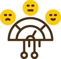 Sentiment Analysis Yellow Lieanr Circle Icon vector