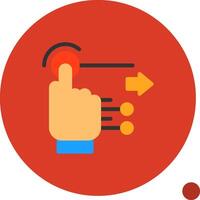 Gesture Recognition Flat Shadow Icon vector