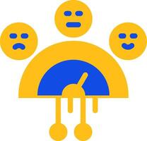 Sentiment Analysis Flat Two Color Icon vector