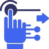 Gesture Recognition Solid Two Color Icon vector
