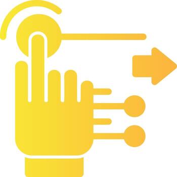 Gesture Recognition Solid Multi Gradient Icon vector
