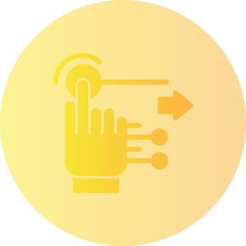 gesto reconocimiento degradado circulo icono vector