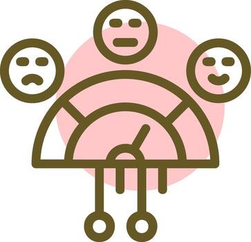sentimiento análisis lineal circulo icono vector