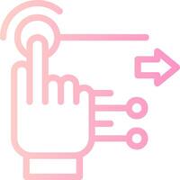 Gesture Recognition Linear Gradient Icon vector