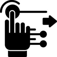 Gesture Recognition Glyph Icon vector