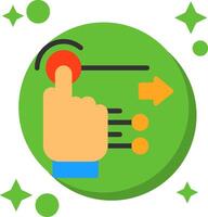 Gesture Recognition Tailed Color Icon vector