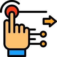 Gesture Recognition Line Filled Icon vector