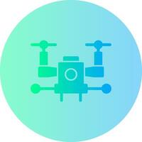 Autonomous Drone Gradient Circle Icon vector