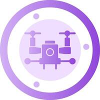 Autonomous Drone Glyph Gradient Icon vector