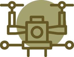 Autonomous Drone Linear Circle Icon vector