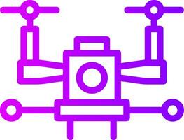 Autonomous Drone Linear Gradient Icon vector