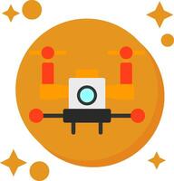 Autonomous Drone Tailed Color Icon vector