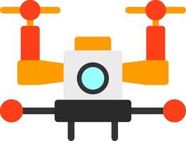 Autonomous Drone Flat Icon vector