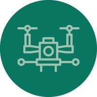 Autonomous Drone Line Multi color Icon vector