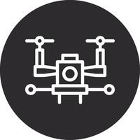 Autonomous Drone Inverted Icon vector
