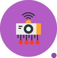 iot sensores plano sombra icono vector