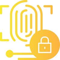 Biometric Authentication Solid Multi Gradient Icon vector