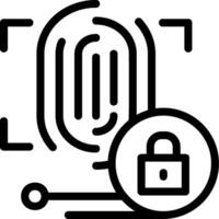 Biometric Authentication Line Icon vector