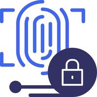 Biometric Authentication Solid Two Color Icon vector
