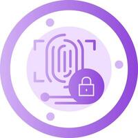 Biometric Authentication Glyph Gradient Icon vector