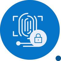 Biometric Authentication Glyph Shadow Icon vector