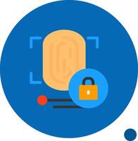 Biometric Authentication Flat Shadow Icon vector