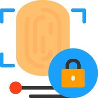 Biometric Authentication Flat Icon vector