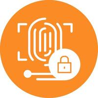 Biometric Authentication Glyph Circle Icon vector