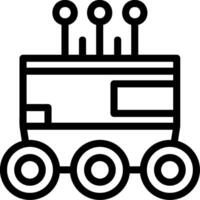 Autonomous Delivery Robot Line Icon vector