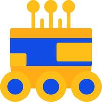 Autonomous Delivery Robot Flat Two Color Icon vector