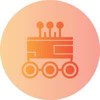 Autonomous Delivery Robot Gradient Circle Icon vector