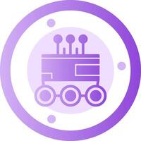 Autonomous Delivery Robot Glyph Gradient Icon vector