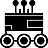 Autonomous Delivery Robot Glyph Icon vector