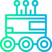 Autonomous Delivery Robot Linear Gradient Icon vector