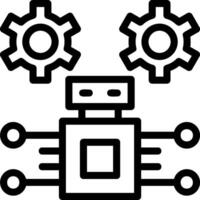 Robotic Process Automation Line Icon vector