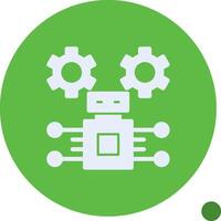 Robotic Process Automation Glyph Shadow Icon vector