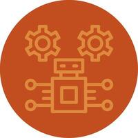 Robotic Process Automation Line Multi color Icon vector