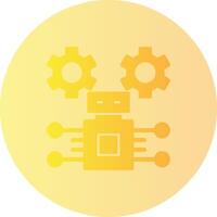 Robotic Process Automation Gradient Circle Icon vector