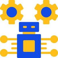 Robotic Process Automation Flat Two Color Icon vector