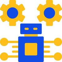 Robotic Process Automation Flat Two Color Icon vector