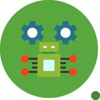 Robotic Process Automation Flat Shadow Icon vector