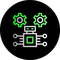 Robotic Process Automation Dual Gradient Circle Icon vector