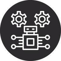 Robotic Process Automation Inverted Icon vector