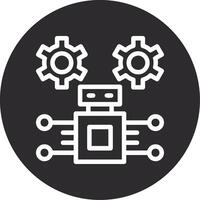 Robotic Process Automation Inverted Icon vector