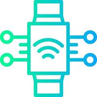 Smart Wearables Linear Gradient Icon vector