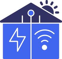 Smart Grid Solid Two Color Icon vector