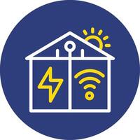 Smart Grid Dual Line Circle Icon vector