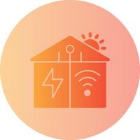 Smart Grid Gradient Circle Icon vector